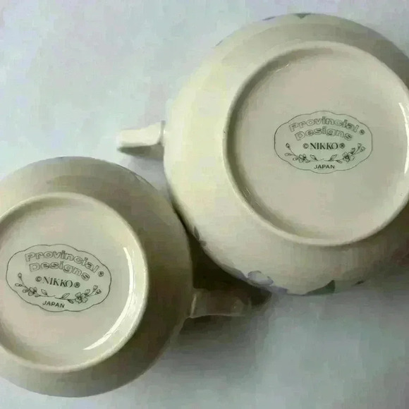 Nikko Blue Peony Sugar Bowl And Creamer Pattern:  Blue Peony - Picture 10 of 11